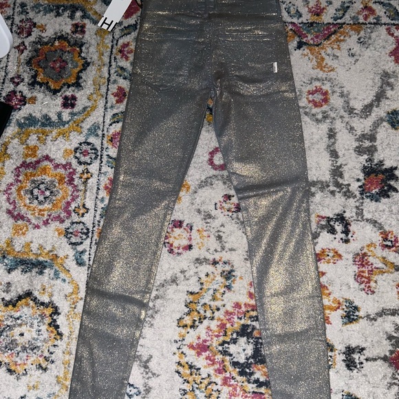 MOTHER DENIM Powder Blue Glimmer Skinny Jeans - Picture 4 of 7